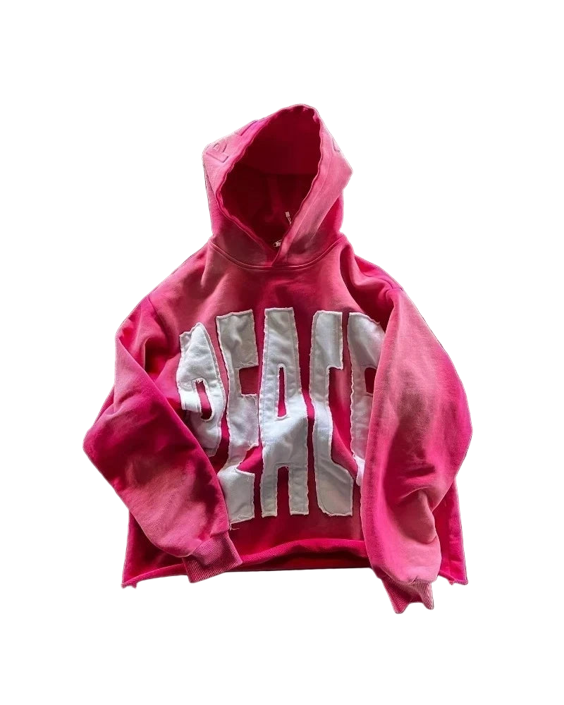 Simple Fashion Oversized “Peace” Hood
