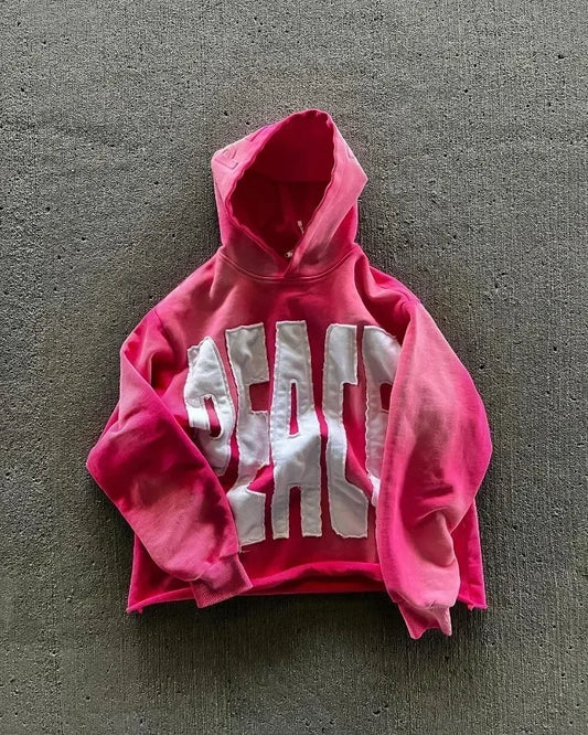 Simple Fashion Oversized “Peace” Hood
