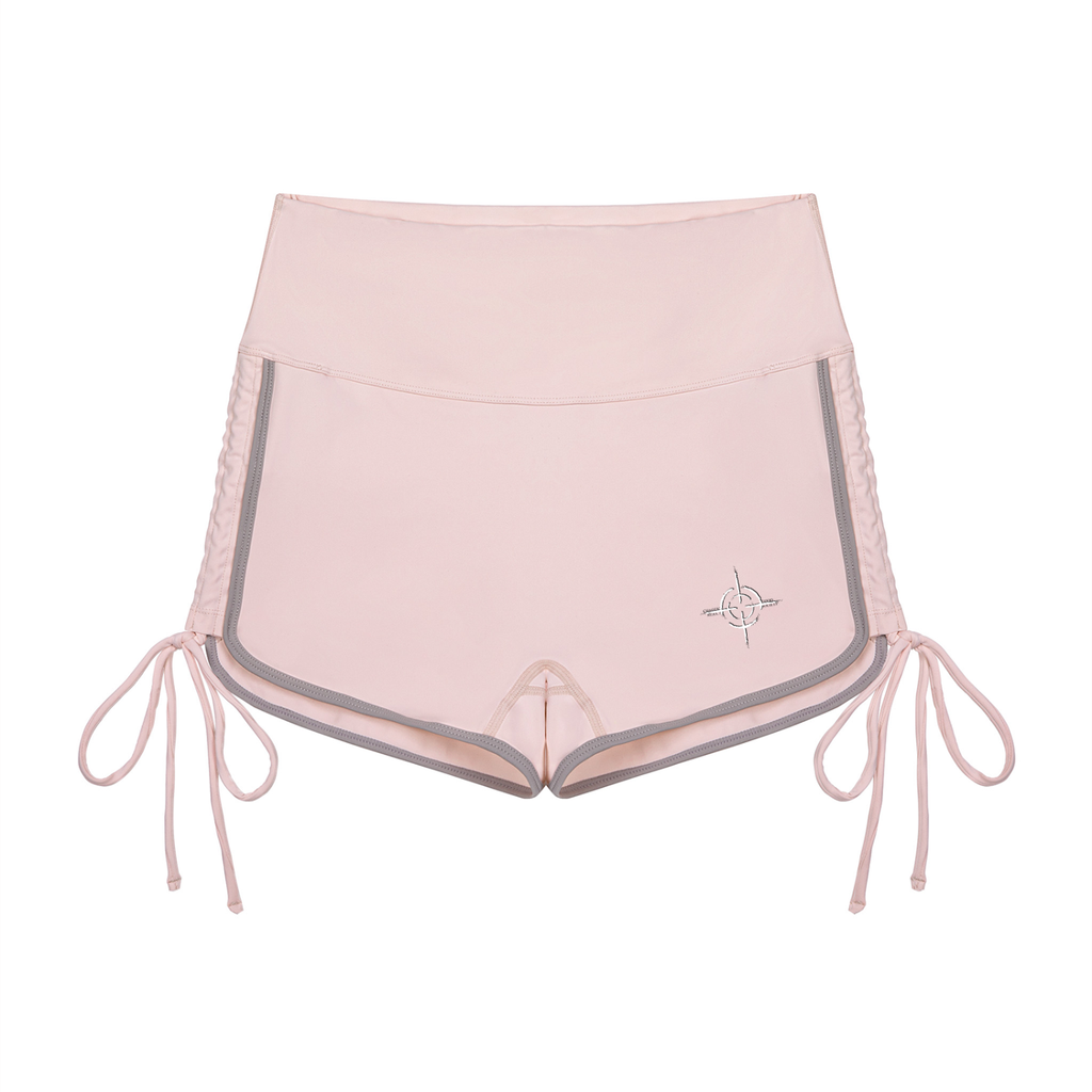 Color Block High Waisted Yoga Shorts