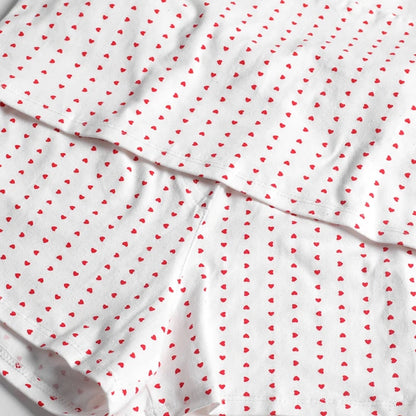 2 Piece Set Women Loungewear Pajamas Heart Lace V Neck