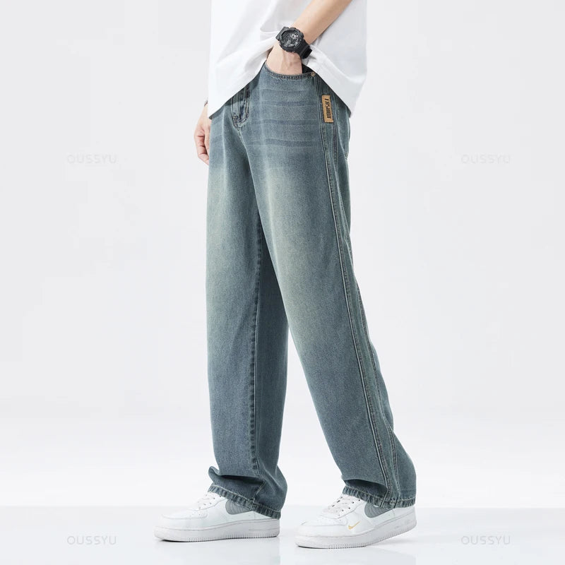 Soft Fabric Mens Loose Wide Leg Pants