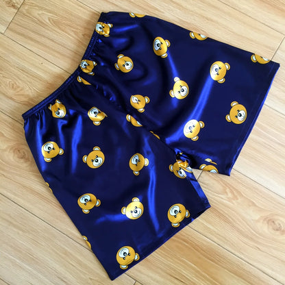 Mens Satin Silky Pajamas Shorts