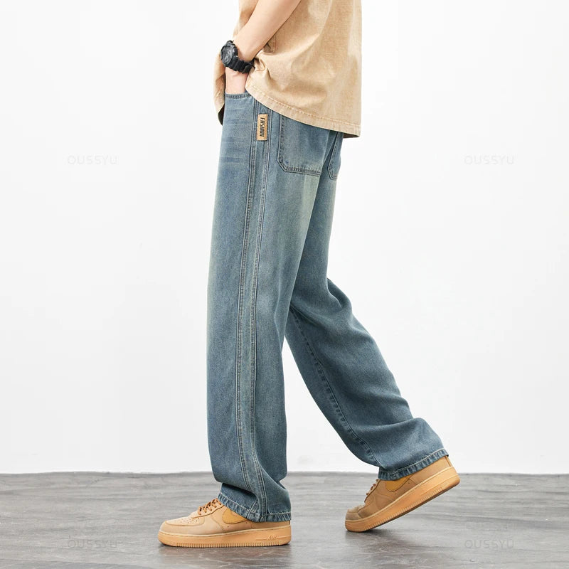 Soft Fabric Mens Loose Wide Leg Pants
