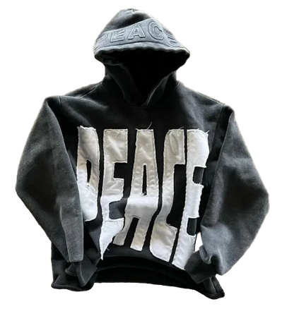 Simple Fashion Oversized “Peace” Hood
