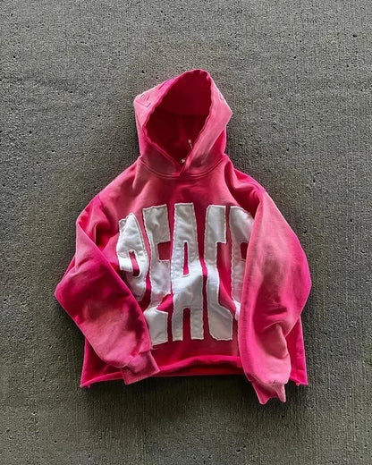 Simple Fashion Oversized “Peace” Hood