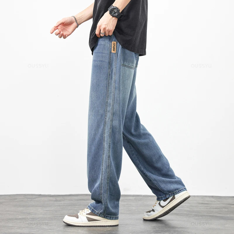 Soft Fabric Mens Loose Wide Leg Pants