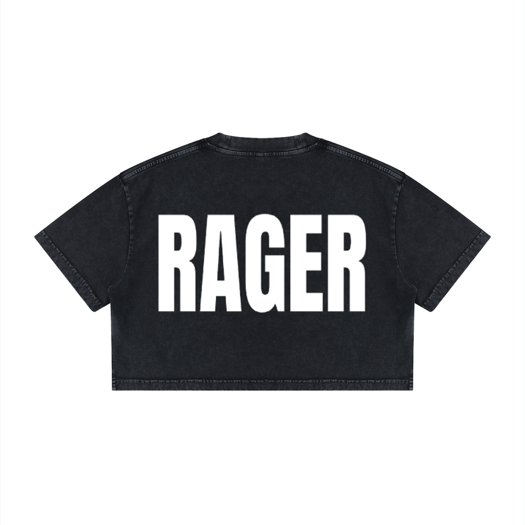 Women's Mineral Wash Cotton Crop T-Shirt
